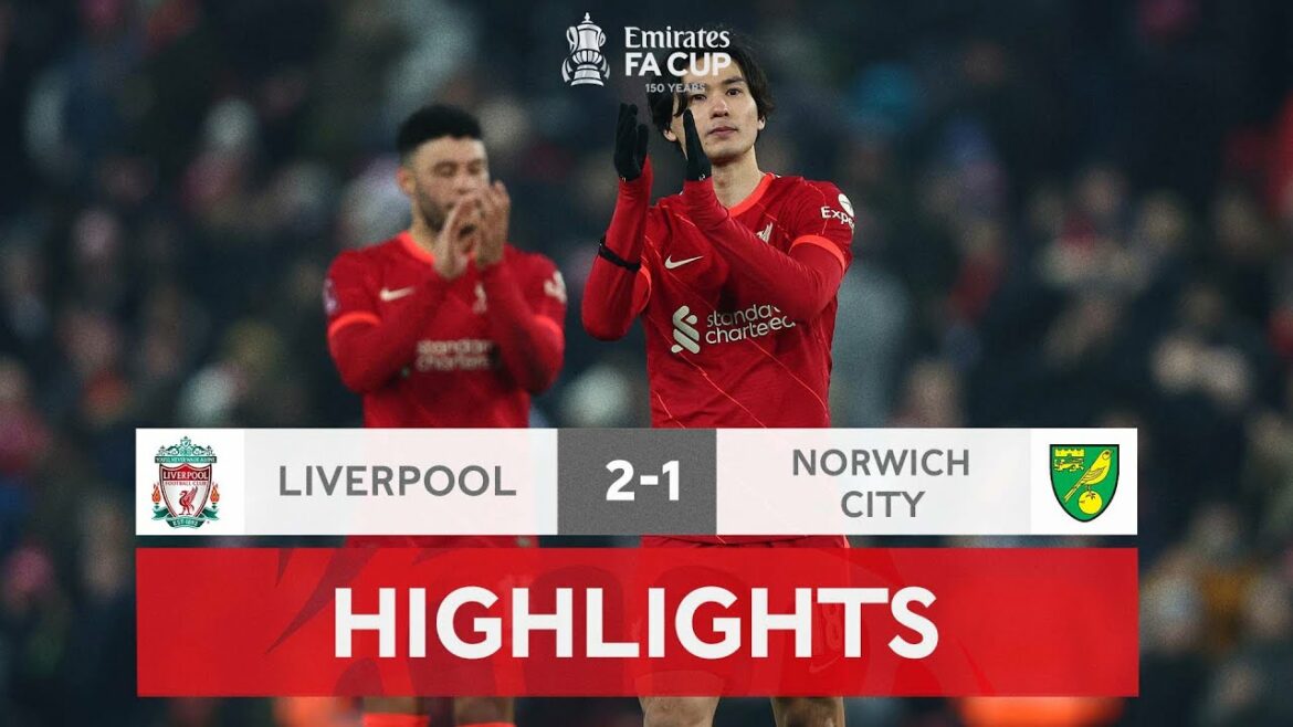 Minamino Brace fait passer les rouges |  Liverpool 2-1 Norwich City |  Emirates FA Cup 2021-22