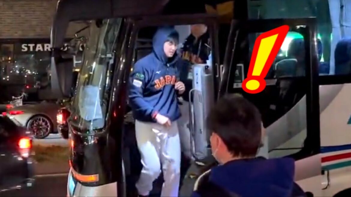 Immédiatement après que Shohei Ohtani soit descendu du bus... c'est l'émerveillement des fans de baseball japonais !  ![Réaction outre-mer]