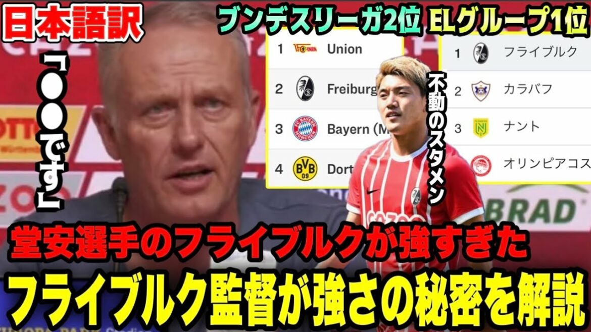 Le Fribourg de Ritsu Doan était trop fort ! L'entraîneur Streich explique le secret de la force[Bundesliga/Europa League]