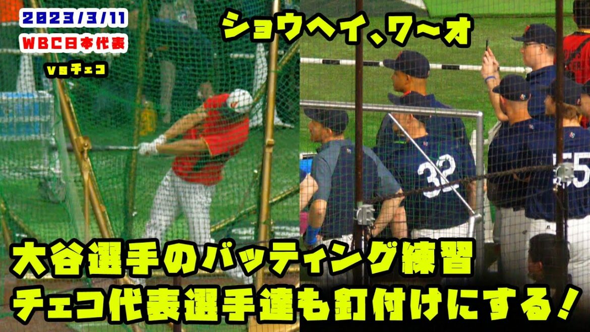 L'entraînement au bâton d'Ohtani a également marqué l'équipe nationale tchèque ! 2023/3/11 Samurai Japan - République Tchèque