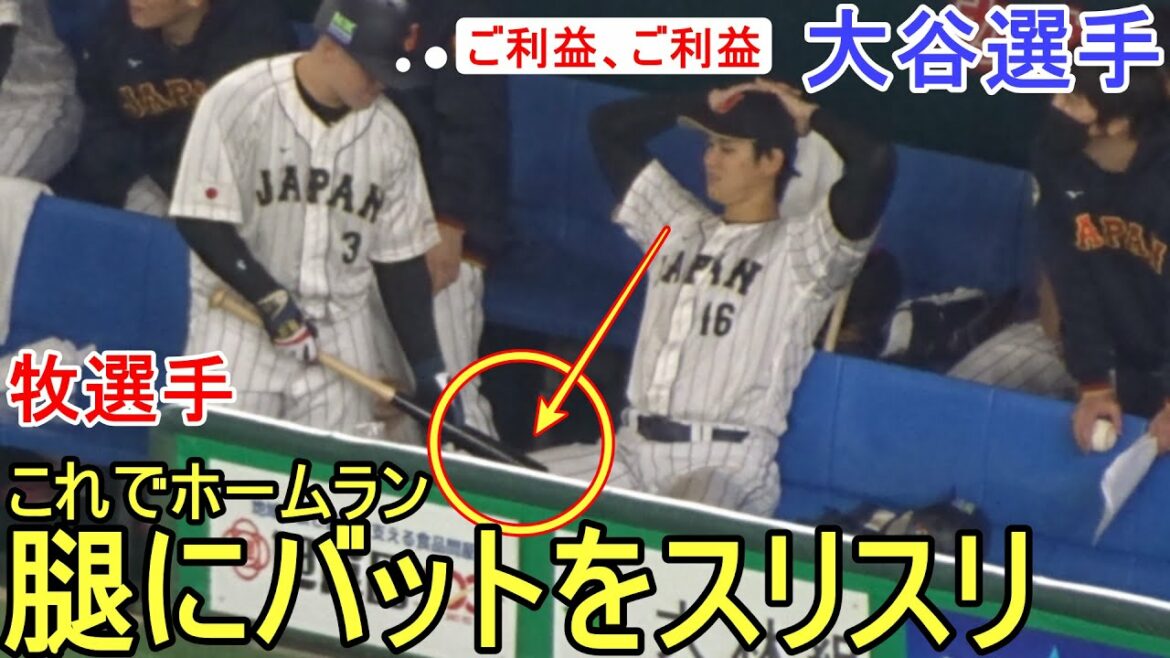 Maki frappe la cuisse d'Ohtani avec une batte et frappe un coup de circuit rentable ![Shohei Ohtani]Shohei Ohtani WBC 2023 vs Tchèque