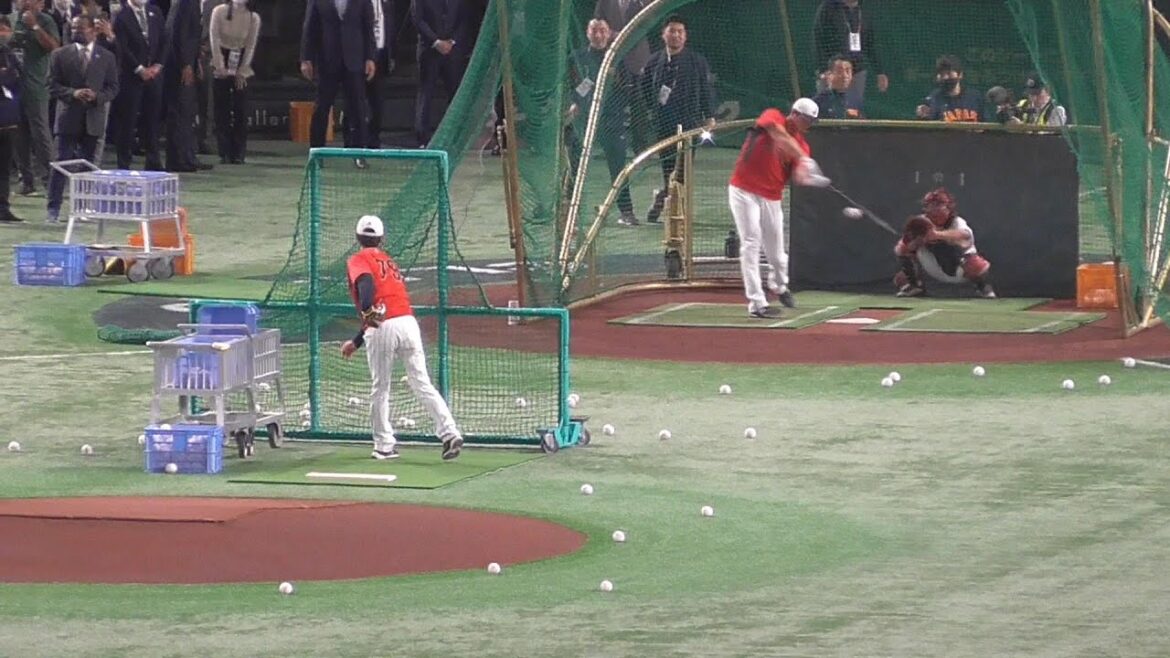 Entraînement au bâton de Shohei Otani[tous au bâton]