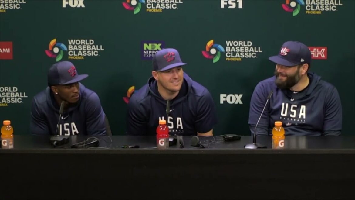 Moment: Mike Trout imperturbable par la performance de Shohei Ohtani au # WBC2023 |USA|Angels|Japon|Shohei Ohtani|Japon|Baseball Moment: Mike Trout imperturbable par la performance de Shohei Ohtani au # WBC2023 |USA|Angels|Japon|Shohei Ohtani|Japon|Baseball