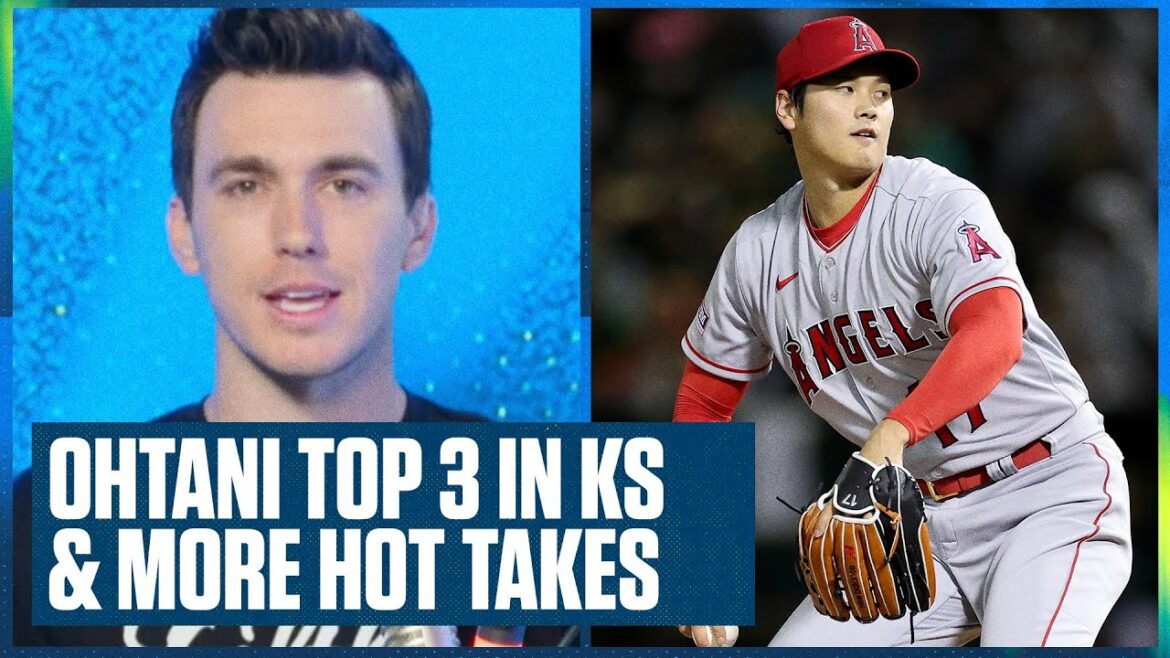 Shohei Ohtani (大谷 翔平) termine dans le top 3 des retraits au bâton et plus encore.  Flippin 'Chauves-souris