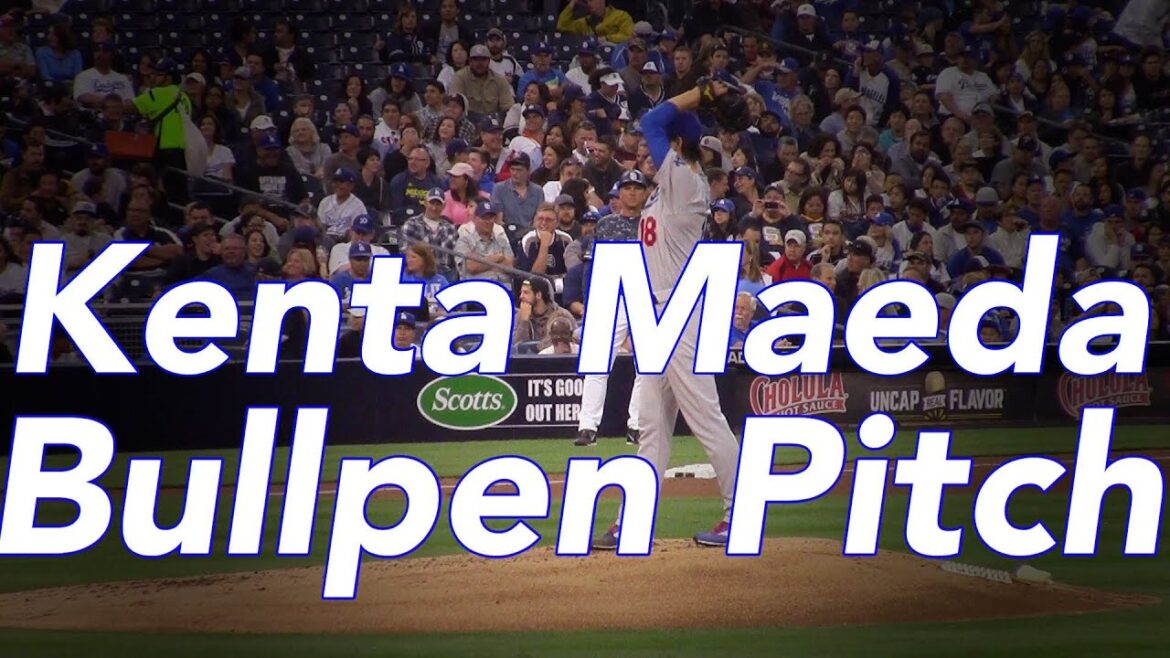 Kenta Maeda LA Dodgers Debut Bullpen 4.6.2016 Kenta Maeda a lancé pour la première fois les Dodgers de la Major League[Hama TV]