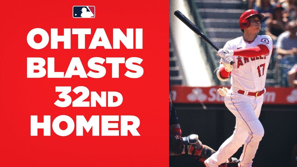 Ohtani frappe son 32e circuit de la saison !  (Établit un nouveau record en une seule saison pour un joueur né au Japon !)