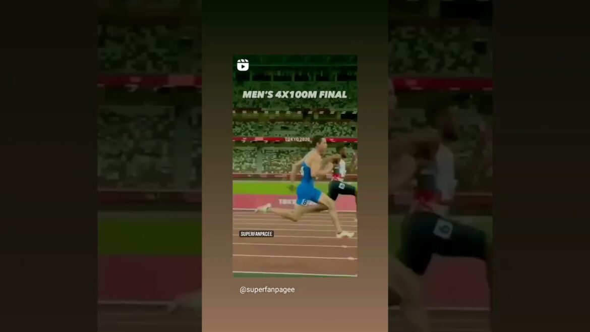 FINALE 4×100M HOMMES 😱 |  JEUX OLYMPIQUES DE TOKYO 2020 |  #olympics #4×100mrunning #tokyoolympics #runningshorts