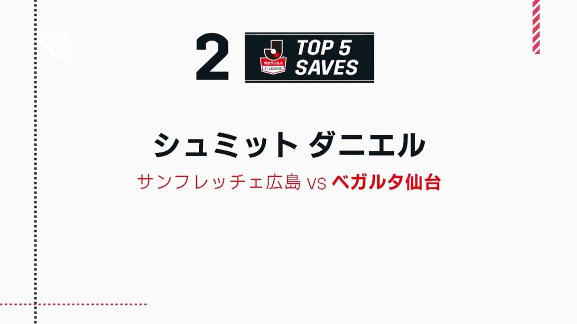 DAZN TOP 5 DES SAUVEGARDES | GK 1 Schmidt Daniel | Meiji Yasuda J1 League Round 32