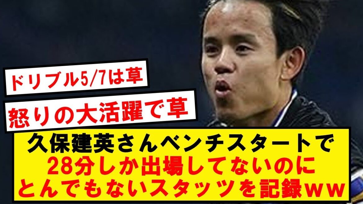 [Spécial]Takefusa Kubo, wwwwww qui enregistre des statistiques ridicules avec des super dribbles en colère