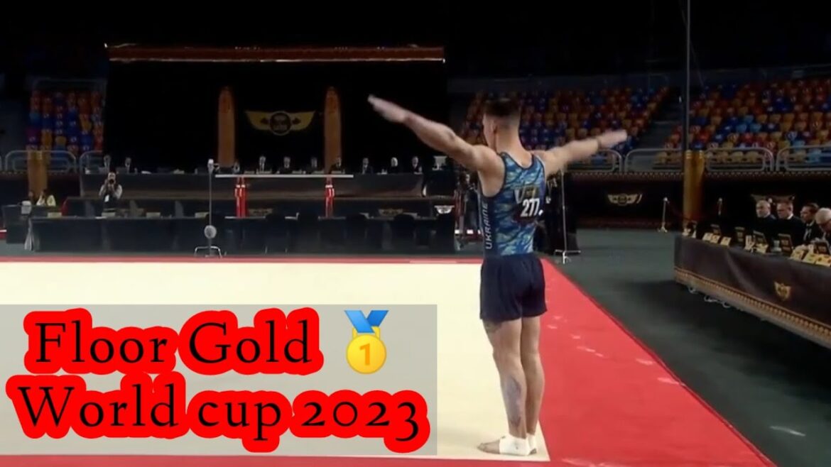 Coupe du monde de gymnastique 2023 Le Caire |  champion au sol |  Illia kovtun Ukraine médaille d'or .