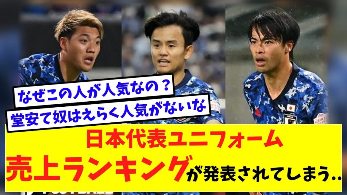 [Breaking news]Annonce du classement des ventes d'uniformes de l'équipe nationale du Japon