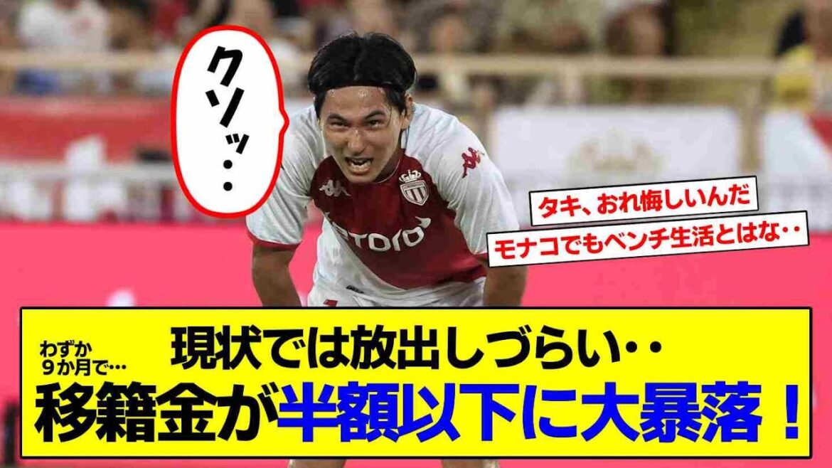 [Triste nouvelle]Takumi Minamino de Monaco, les frais de transfert ont chuté en seulement 9 mois... ww[2ch soccer thread Minamino]