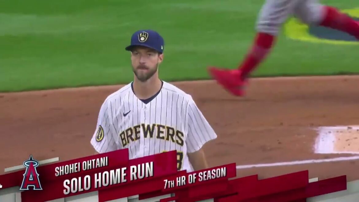 Shohei Ohtani écrase un coup de circuit, en plein centre !  #anges #mlb #shorts #ohtani #shoheiohtani
