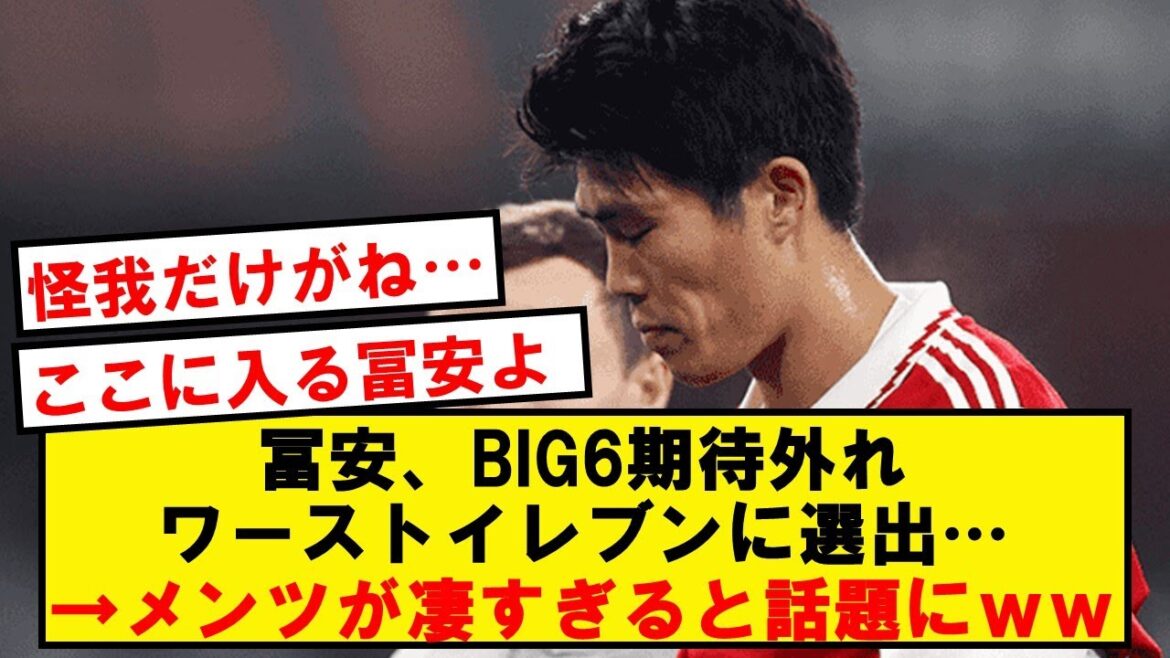 Tomiyasu, élu BIG6 Worst Eleven → wwwww sur le sujet quand le visage est trop terrible Tomiyasu, élu BIG6 Worst Eleven → wwwww sur le sujet quand le visage est trop terrible
