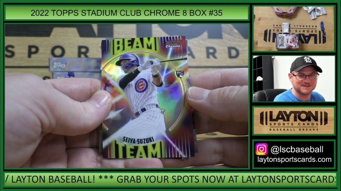INSERT RC SEIYA SUZUKI ROUGE /5 !  2022 Topps Stadium Club Chrome Baseball Hobby 8 Box Break #35