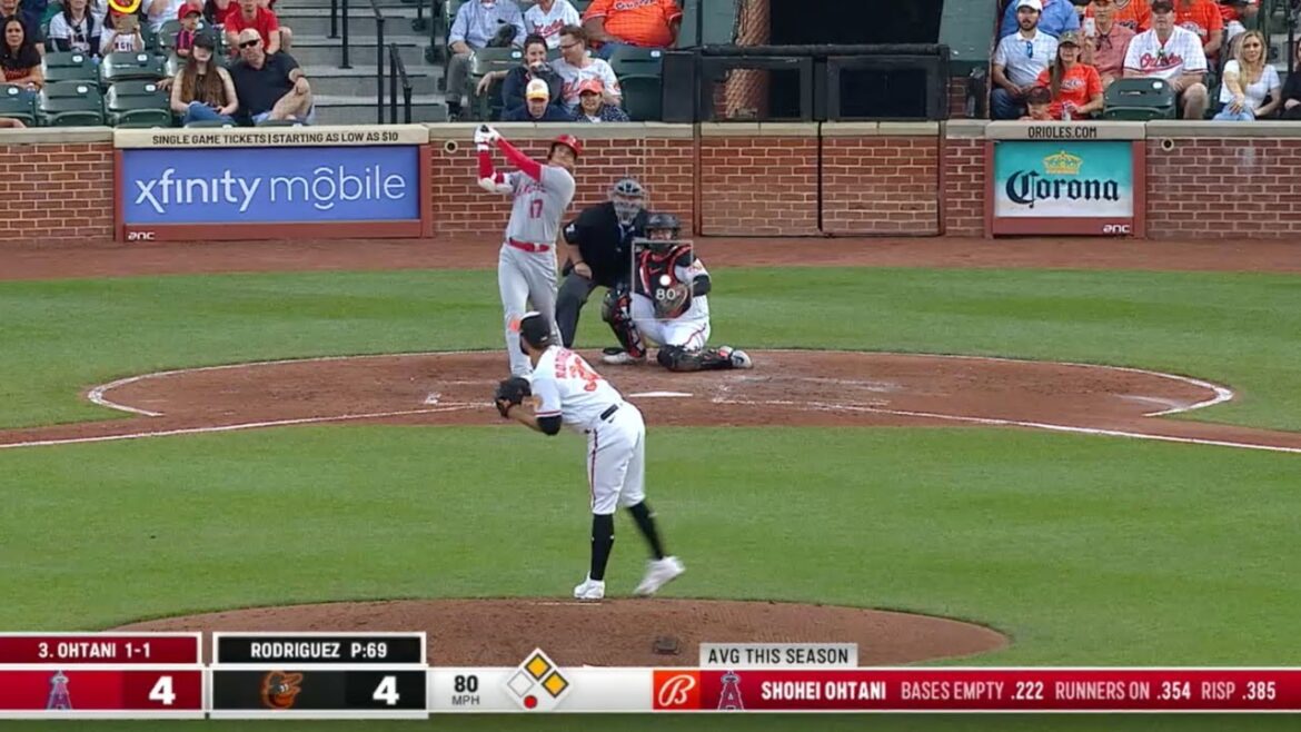 Shohei Ohtani termine presque le cycle... ENCORE !  Records homer MASSIVE, simple et triple!