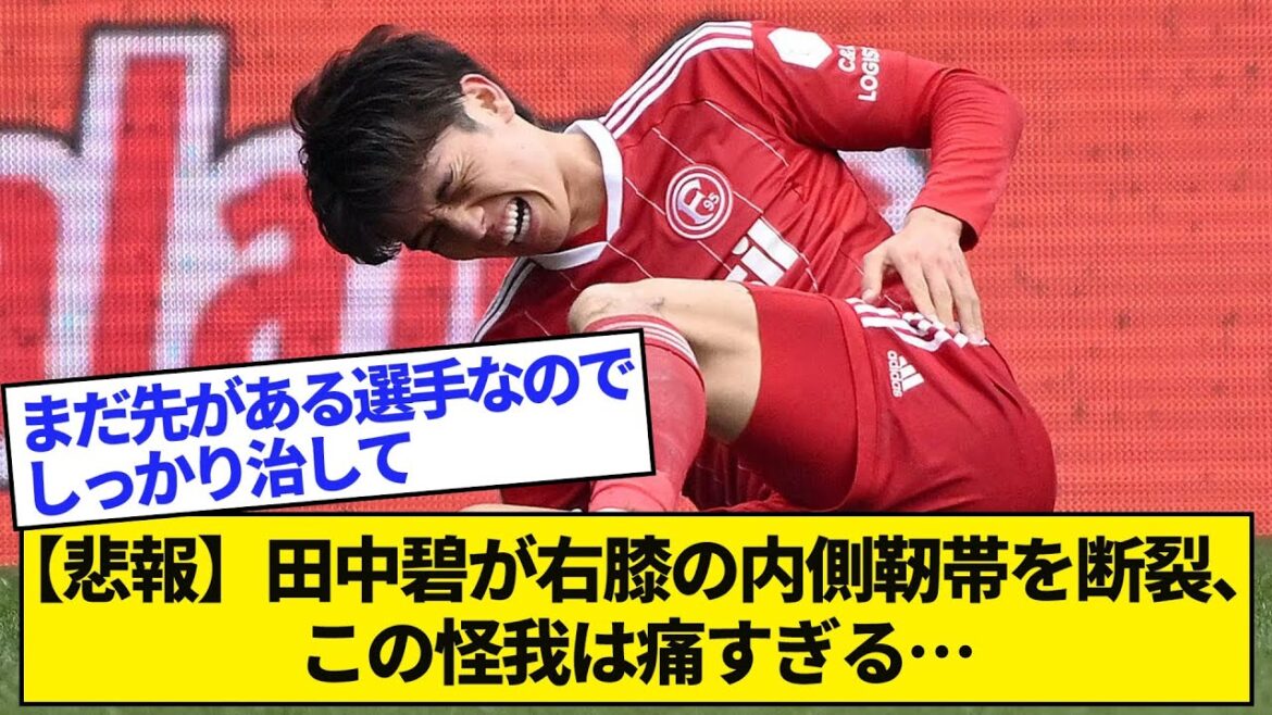 [Triste nouvelle]Aoi Tanaka s'est rompu le ligament médial de son genou droit, cette blessure est trop douloureuse...