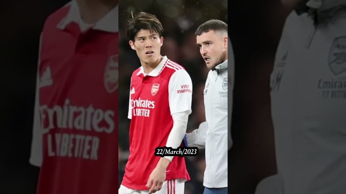 Arsenal apprend la gravité de la blessure au genou de Takehiro Tomiyasu |  Actualités du football #football