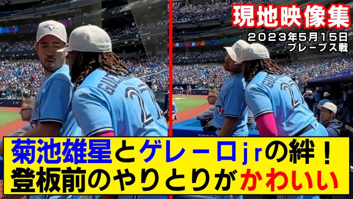 [Vidéo locale]La complicité entre Yusei Kikuchi et Guerrero Jr. ! L'échange avant le pitch était en quelque sorte trop mignon www[Blue Jays]
