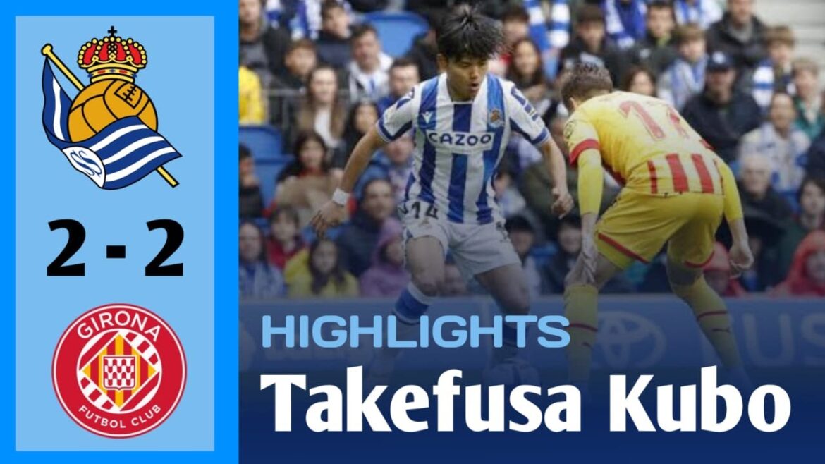 Takefusa Kubo vs Gérone en Liga 2022/2023