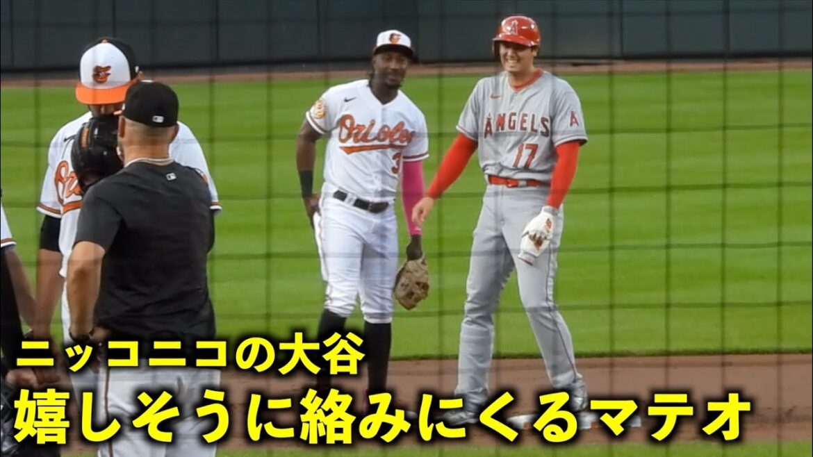 Quelle belle vue ! Mateo heureux de s'impliquer avec Shohei Ohtani[Vidéo locale]Angels vs Orioles 1er match 5/16