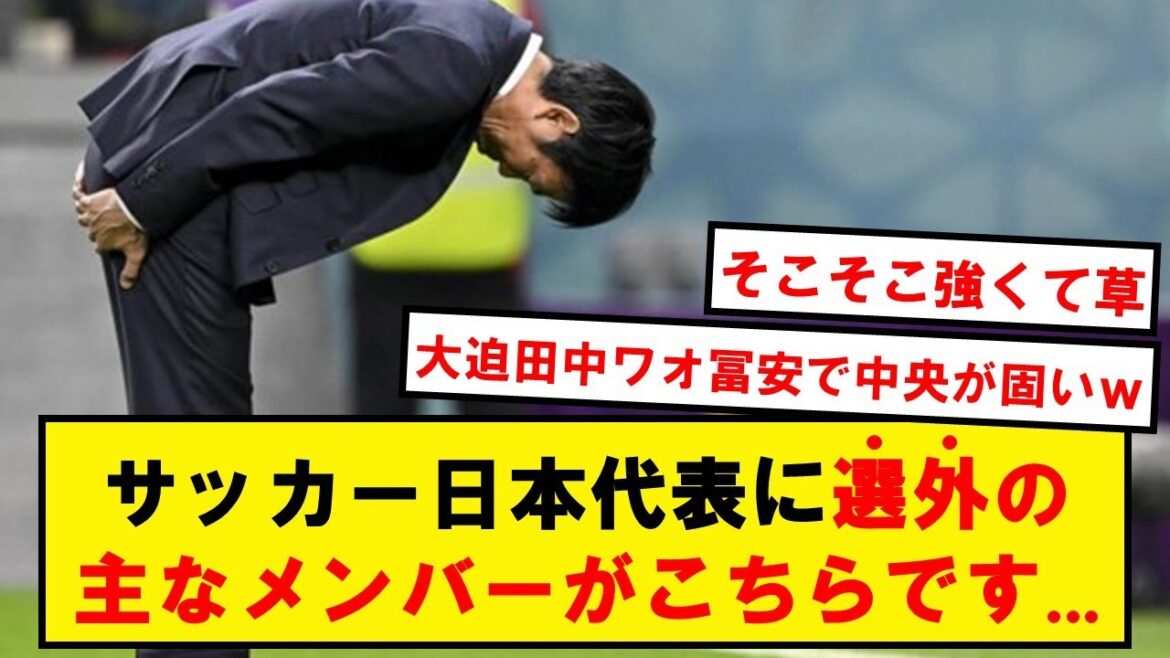 [Luxe]Voici les principaux membres qui n'ont pas été sélectionnés pour l'équipe nationale du Japon...