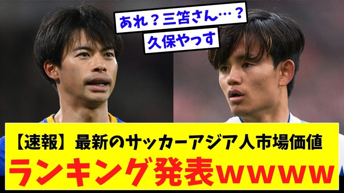 [Breaking news]Annonce du dernier classement de la valeur marchande des Asiatiques du football wwww