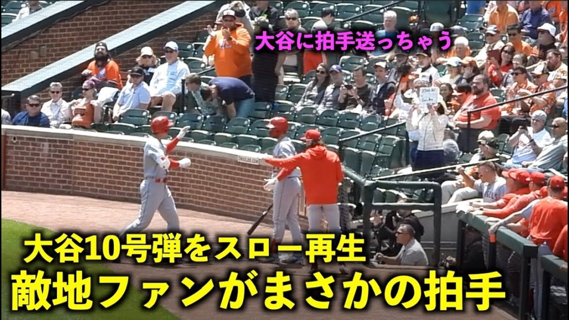 Applaudir les fans des terres ennemies sont trop géniaux ! Shohei Ohtani n ° 10 home run joué au ralenti[Séquences locales]Angels vs Orioles Game 4 May 19