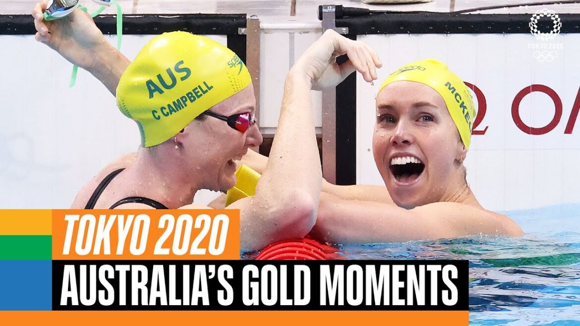 🇦🇺 🥇 Les moments de la médaille d'or de l'Australie à #Tokyo2020 |  Hymnes