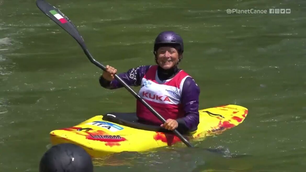 Kayak Cross Femmes Quart de Finale 4 / 2023 ICF Canoe-Kayak Slalom World Cup Augsbourg Allemagne Kayak Cross Femmes Quart de Finale 4 / 2023 ICF Canoe-Kayak Slalom World Cup Augsbourg Allemagne