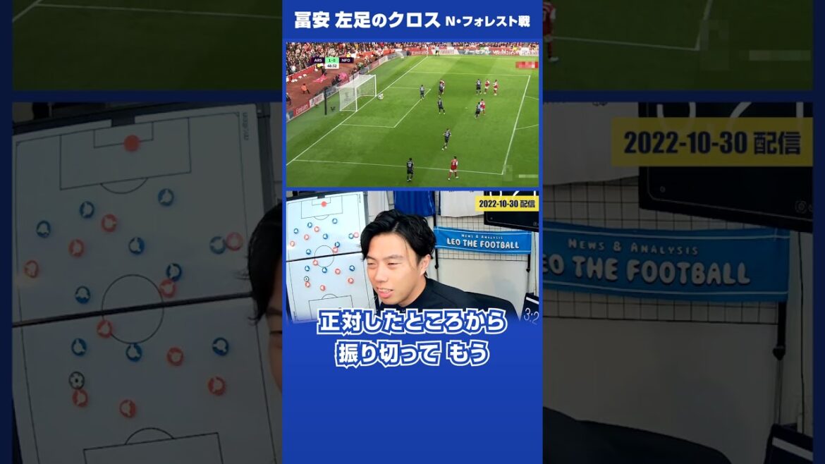 [Leoza]Takehiro Tomiyasu "Left Foot Cross" Arsenal vs N Forest #short[Clip officiel]