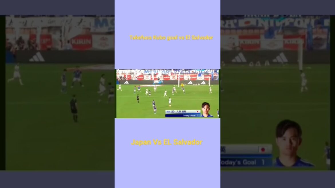 But de Takefusa Kubo contre El Salvador #japan #japanfootball #shorts #elsalvador #footballshorts #viral