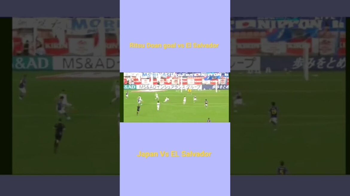 But de Ritsu Doan contre El Salvador #japan #elsalvador #shorts #japanfootball #footballshorts #viral