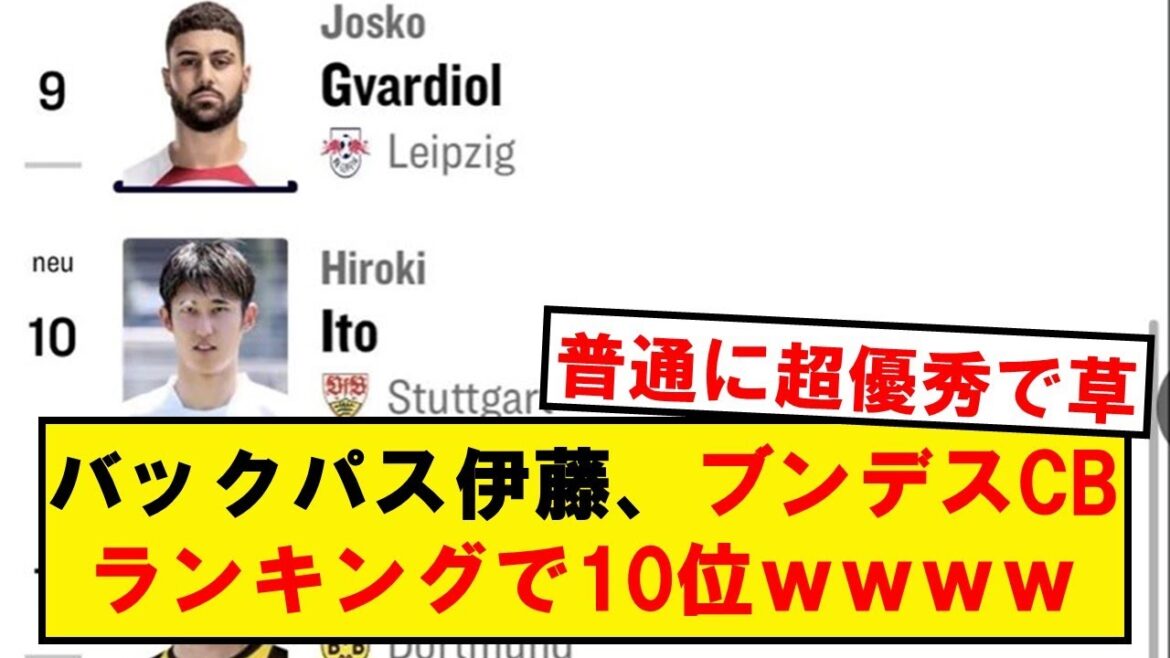 [Feat]9e Gvardiol, 10e Hiroki Ito → Ça