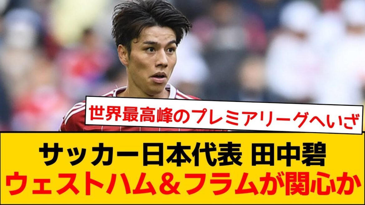 [Informations sur le transfert]West Ham et Fulham sont intéressés par l'équipe nationale de football du Japon, Aoi Tanaka