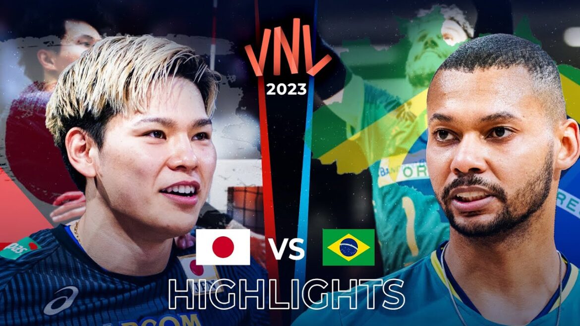 JAPON vs BRÉSIL |  Faits saillants |  VNL Hommes 2023