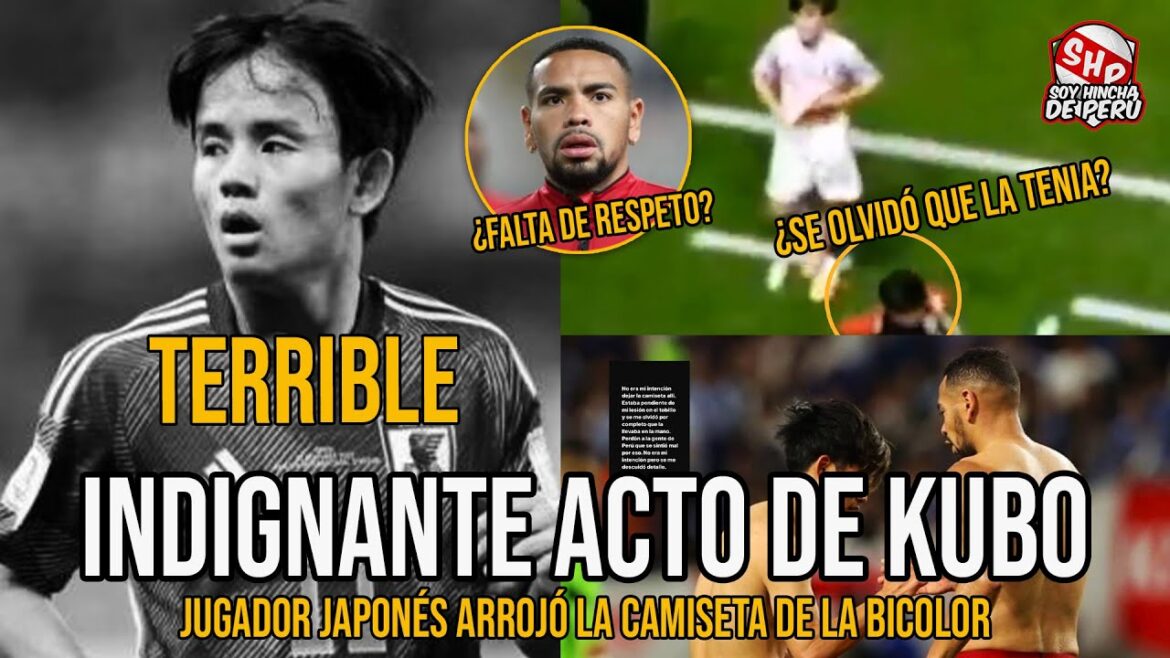 TAKEFUSA KUBO LANCE UNE CHEMISE PÉRUVIENNE APRÈS UNE AMICAL AU JAPON #SoyHinchaDePeru