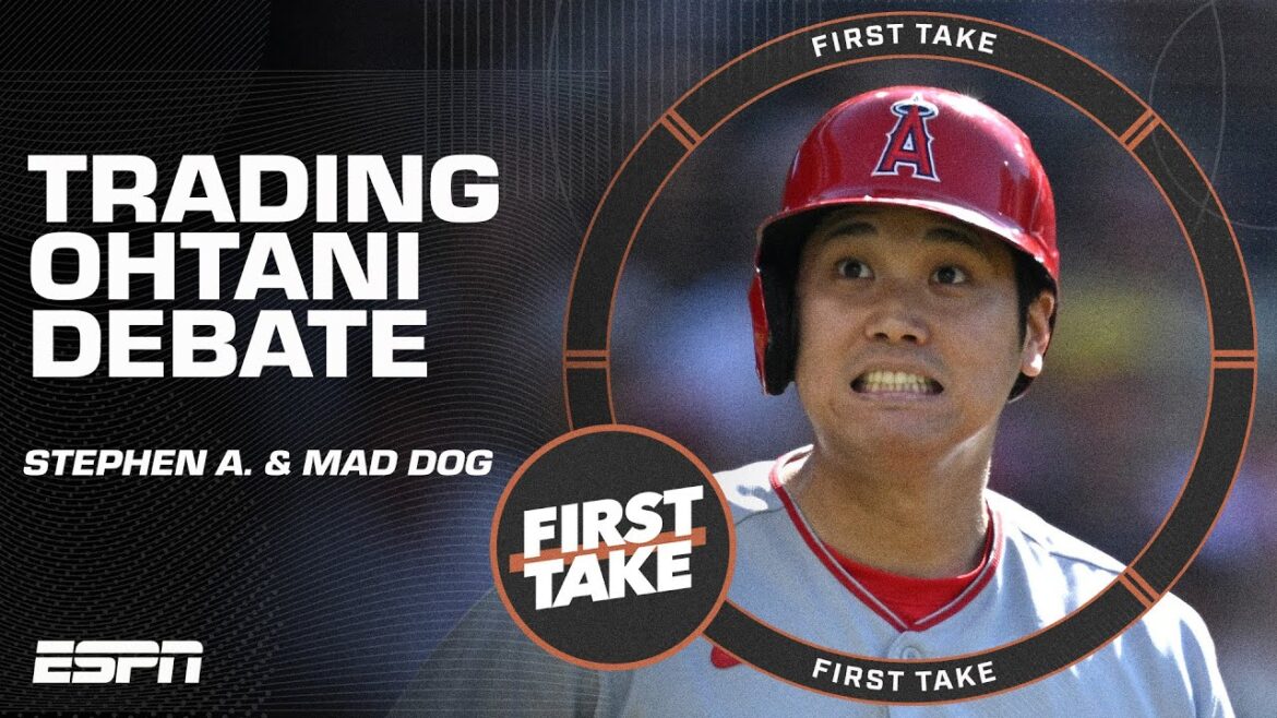 Stephen A. & Mad Dog DEBATE Shohei Ohtani 🗣️ Les Anges devraient-ils l'échanger ?!  ⚾ |  Première prise