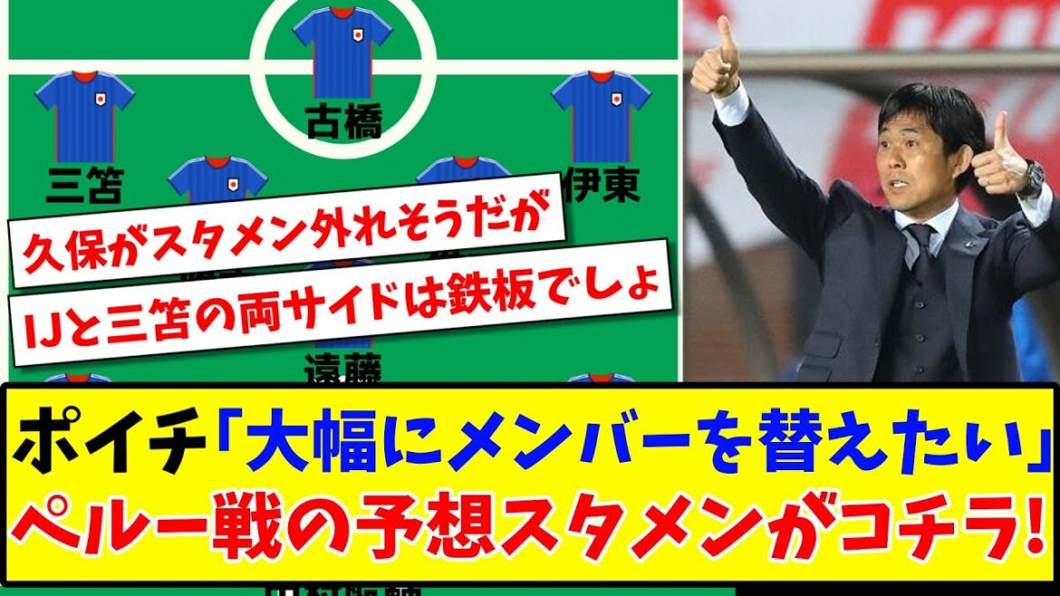 [Kubo semble être hors du onze de départ...]Cliquez ici pour le onze de départ prévu pour le match contre le Pérou ![Réaction Twitter/Internet][Fil de football]