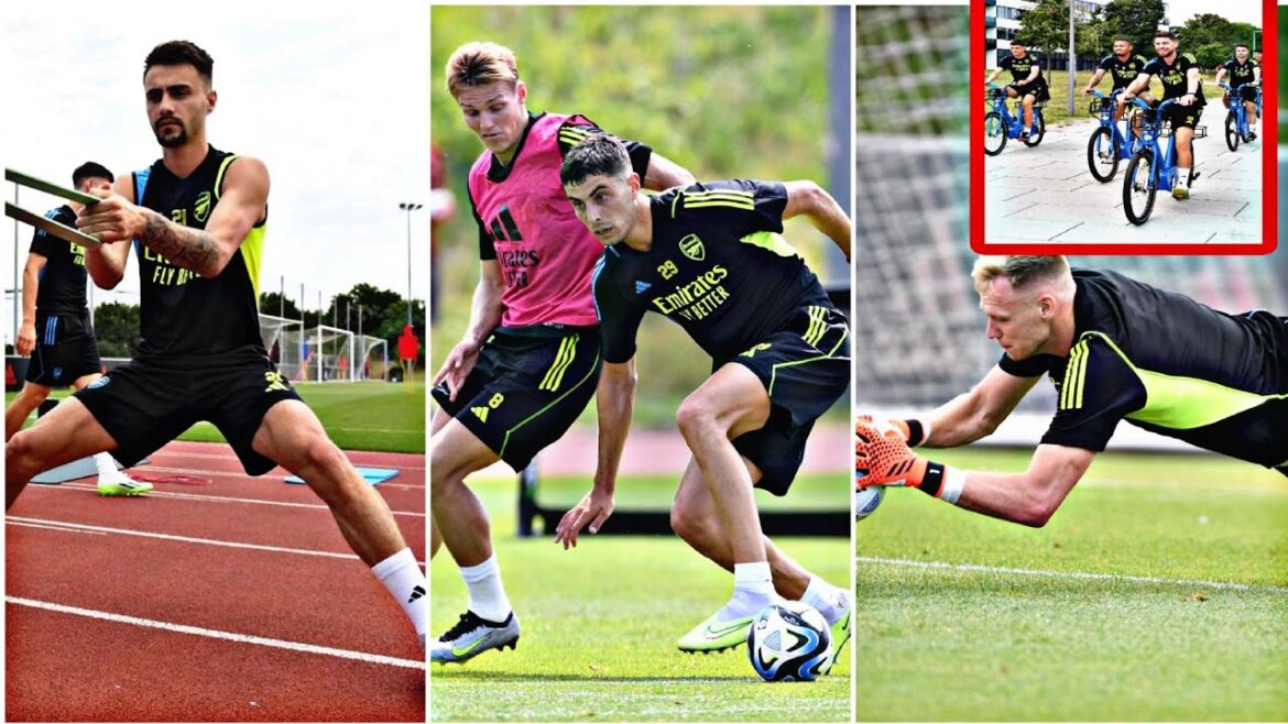 À l'intérieur de l'entraînement de pré-saison d'Arsenal en Allemagne.  Jour 1/Compétences, buts, passes décisives, ronds et tirs 🔥