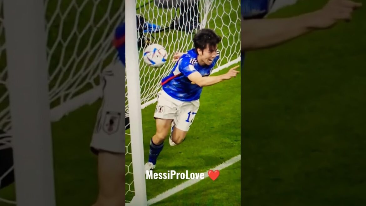 Célébration du but d'Ao Tanaka Japon, Japon 2-1 Espagne, Japon 2 - 1 Espagne, #shorts #japan #qatarworldcup #spain😍