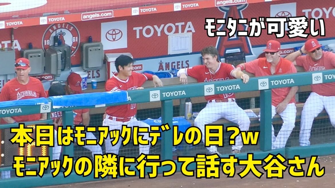 M. Otani se rend à côté de Moniak et discute. Les sourires des deux sont mignons et chaleureux. Vidéo sur place Angels Shohei Ohtani