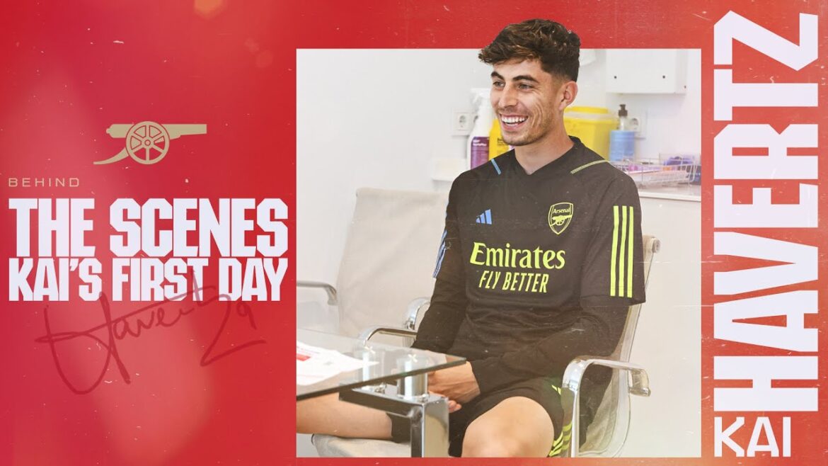 Le premier jour de Kai Havertz à l'Arsenal |  Dans les coulisses