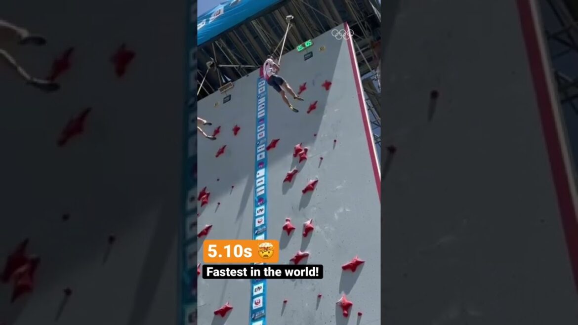 He climbed the entire wall in FIVE seconds?!