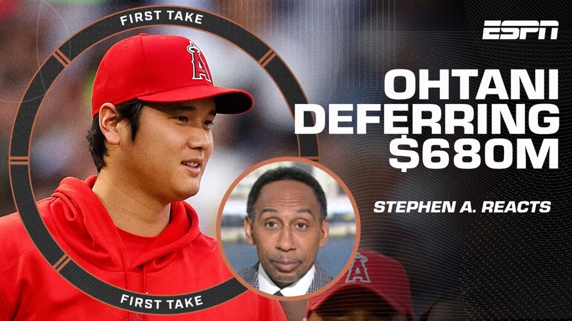 Ce que Stephen A. n'aime pas dans le report de Shohei Ohtani de 680 millions de dollars de son contrat avec les Dodgers |  Première prise