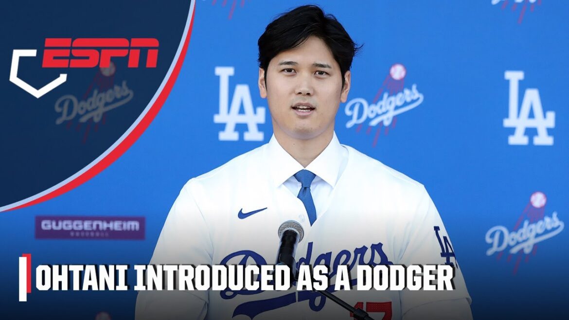 Shohei Ohtani officiellement présenté comme membre des LA Dodgers |  MLB sur ESPN