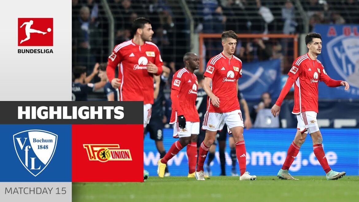 Le syndicat poursuit son parcours négatif |  Bochum - Union Berlin 3-0 |  Faits saillants |  MD15 – Bundesliga 23/24
