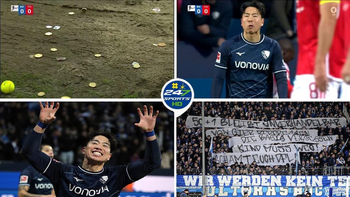 Les supporters de l'Union Berlin lancent des pièces en chocolat pour protester contre les investisseurs privés de la Bundesliga