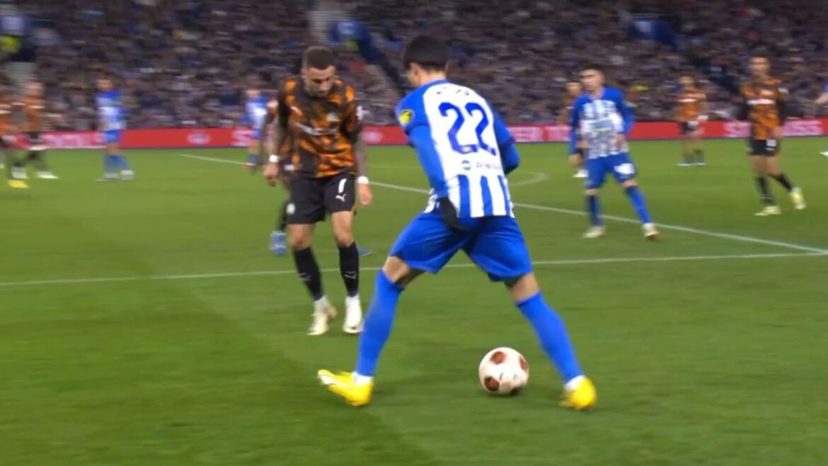 C'est ce qui arrive quand Kaoru Mitoma devient sérieux face à Marseille