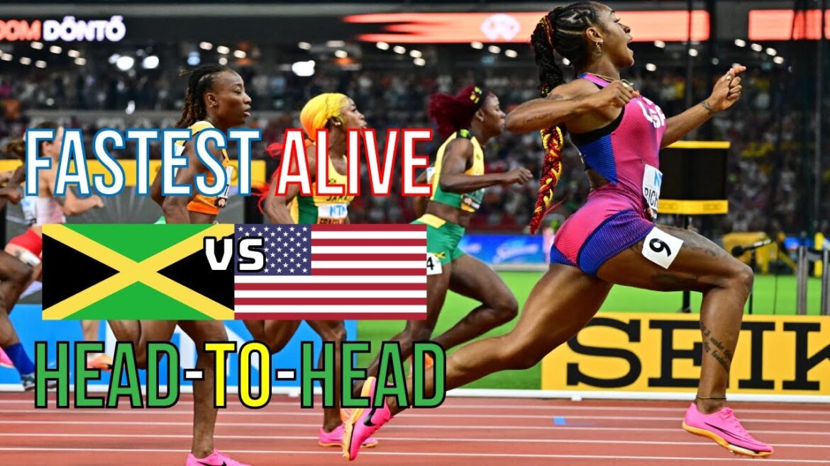 Jamaïque VS États-Unis Sprint 2023 |  Le meilleur du JAM contre l’athlétisme américain en 2023